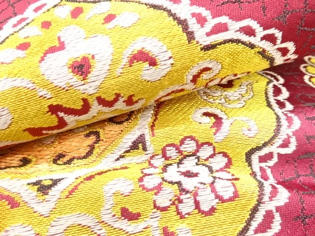  アンティーク　華紋織り出し名古屋帯（着用可）